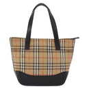 BURBERRY Nova Check Hand Bag Canvas Beige Auth 199610-2