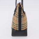 BURBERRY Nova Check Hand Bag Canvas Beige Auth 199610-4