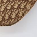 Christian Dior Trotter Canvas Shoulder Bag Beige Gold Auth 199611-10