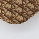 Christian Dior Trotter Canvas Shoulder Bag Beige Gold Auth 199611-11