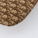 Christian Dior Trotter Canvas Shoulder Bag Beige Gold Auth 199611-13