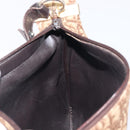 Christian Dior Trotter Canvas Shoulder Bag Beige Gold Auth 199611-17