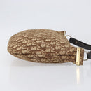 Christian Dior Trotter Canvas Shoulder Bag Beige Gold Auth 199611-4