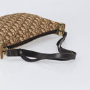 Christian Dior Trotter Canvas Shoulder Bag Beige Gold Auth 199611-7