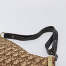 Christian Dior Trotter Canvas Shoulder Bag Beige Gold Auth 199611-8