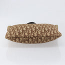 Christian Dior Trotter Canvas Shoulder Bag Beige Gold Auth 199611-9