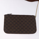 CELINE Macadam Canvas Shoulder Bag PVC Leather Brown Gold Auth 199612-21