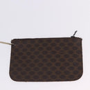 CELINE Macadam Canvas Shoulder Bag PVC Leather Brown Gold Auth 199612-22