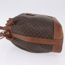 CELINE Macadam Canvas Shoulder Bag PVC Leather Brown Gold Auth 199612-4