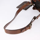 CELINE Macadam Canvas Shoulder Bag PVC Leather Brown Gold Auth 199612-7