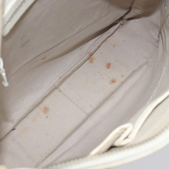 BURBERRY Nova Check Shoulder Bag Canvas Beige Silver Auth 199616