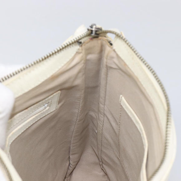 BURBERRY Nova Check Shoulder Bag Canvas Beige Silver Auth 199616