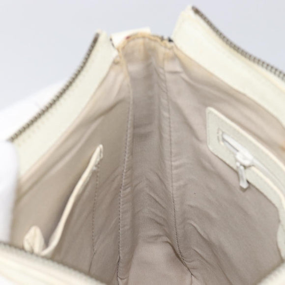 BURBERRY Nova Check Shoulder Bag Canvas Beige Silver Auth 199616