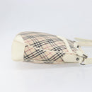 BURBERRY Nova Check Shoulder Bag Canvas Beige Silver Auth 199616-4