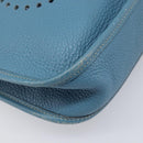HERMES Evelyn 3PM Shoulder Bag Leather Blue Auth 199617V-12