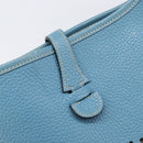 HERMES Evelyn 3PM Shoulder Bag Leather Blue Auth 199617V-17