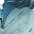 HERMES Evelyn 3PM Shoulder Bag Leather Blue Auth 199617V-18