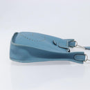 HERMES Evelyn 3PM Shoulder Bag Leather Blue Auth 199617V-4