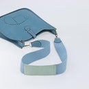 HERMES Evelyn 3PM Shoulder Bag Leather Blue Auth 199617V-7