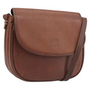 Burberrys Shoulder Bag Leather Brown Gold Auth 199618-1