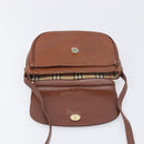 Burberrys Shoulder Bag Leather Brown Gold Auth 199618-10