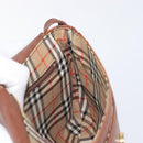 Burberrys Shoulder Bag Leather Brown Gold Auth 199618-18