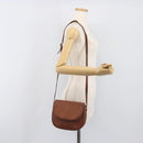 Burberrys Shoulder Bag Leather Brown Gold Auth 199618-22
