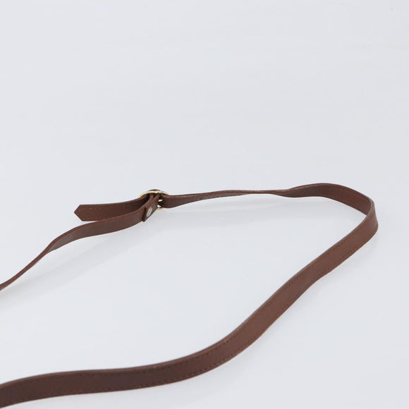 Burberrys Shoulder Bag Leather Brown Gold Auth 199618