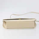 SAINT LAURENT Shoulder Bag Leather Ivory Gold Auth 199619-5