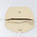 SAINT LAURENT Shoulder Bag Leather Ivory Gold Auth 199619-11