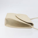 SAINT LAURENT Shoulder Bag Leather Ivory Gold Auth 199619-3