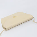 SAINT LAURENT Shoulder Bag Leather Ivory Gold Auth 199619-6