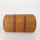 MCM Logogram Vicetos Boston Bag PVC Leather 2way Brown Gold Auth 199620-5