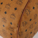 MCM Logogram Vicetos Boston Bag PVC Leather 2way Brown Gold Auth 199620-18