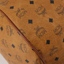 MCM Logogram Vicetos Boston Bag PVC Leather 2way Brown Gold Auth 199620-19