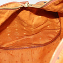 MCM Logogram Vicetos Boston Bag PVC Leather 2way Brown Gold Auth 199620-22