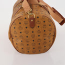 MCM Logogram Vicetos Boston Bag PVC Leather 2way Brown Gold Auth 199620-3