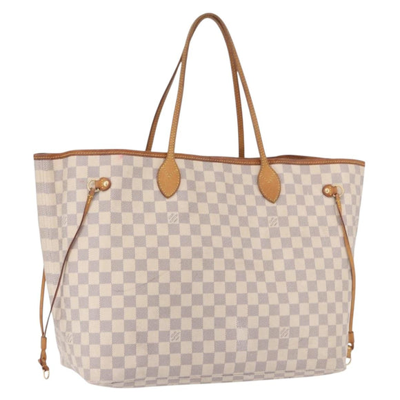 LOUIS VUITTON Damier Azur Neverfull GM Tote Bag N41360 LV Auth 199621