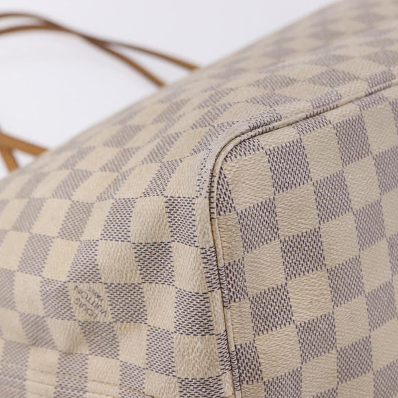 LOUIS VUITTON Damier Azur Neverfull GM Tote Bag N41360 LV Auth 199621