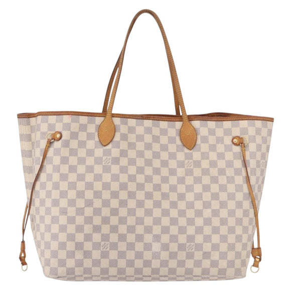 LOUIS VUITTON Damier Azur Neverfull GM Tote Bag N41360 LV Auth 199621