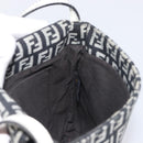 FENDI Zucchino Canvas Mamma Baguette Shoulder Bag Black Gold Auth 199623V-21