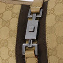 GUCCI GG Canvas Jackie Shoulder Bag Beige Silver 00963 Auth 199624V-19