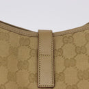 GUCCI GG Canvas Jackie Shoulder Bag Beige Silver 00963 Auth 199624V-3