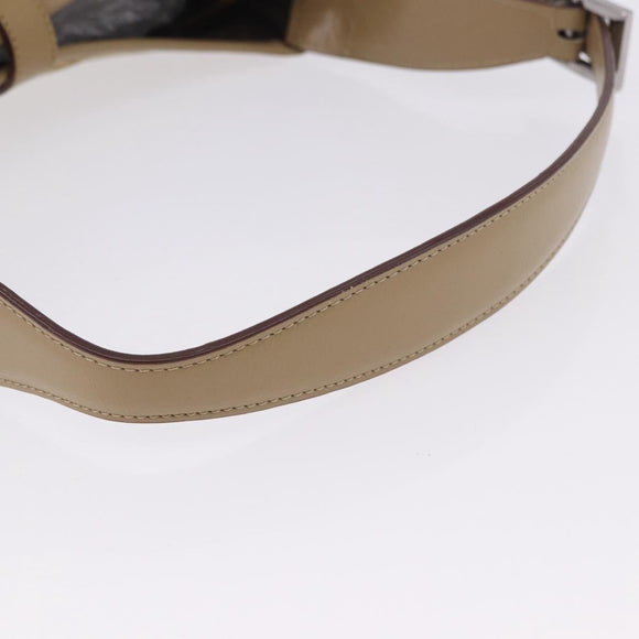 GUCCI GG Canvas Jackie Shoulder Bag Beige Silver 00963 Auth 199624V