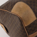 CELINE Macadam Canvas Boston Bag PVC Leather Brown Gold Auth 199626-13