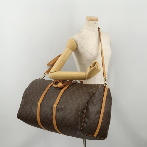LOUIS VUITTON Monogram Keepall Bandouliere 60 Boston Bag M41412 LV Auth 199628