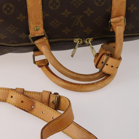 LOUIS VUITTON Monogram Keepall Bandouliere 60 Boston Bag M41412 LV Auth 199628