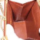 Salvatore Ferragamo Vala Chain Shoulder Bag Leather Brown Gold Auth 199629A-20