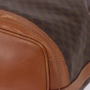 CELINE Macadam Canvas Shoulder Bag PVC Leather Brown Gold Auth 199630-16