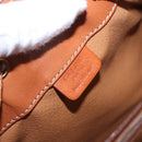 CELINE Macadam Canvas Shoulder Bag PVC Leather Brown Gold Auth 199630-20
